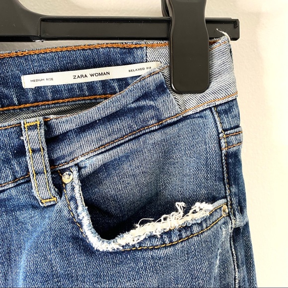 Zara Ripped Relaxed Fit Jeans - Picture 4 of 11